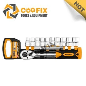 Tól Setja Hand Tools 3/8 'DR 11pcs Stillanlegur snerti skiptilykill og fals sett Nýjasta Tól